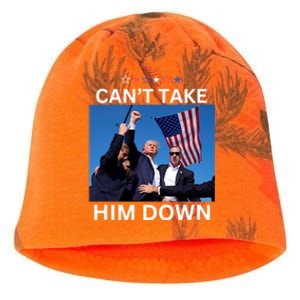 CanT Take Him Down Shooting At Donald Trump Rally Gift Kati - Camo Knit Beanie