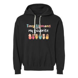 Cute Tiny Humans Are My Favorite Design NICU Nurse Garment-Dyed Fleece Hoodie