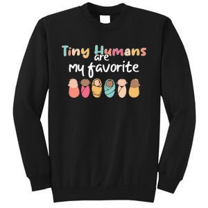 Cute Tiny Humans Are My Favorite Design NICU Nurse Sweatshirt