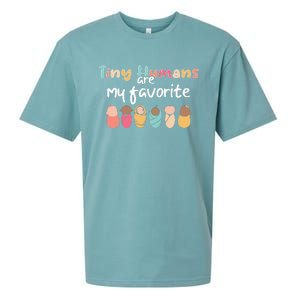 Cute Tiny Humans Are My Favorite Design NICU Nurse Sueded Cloud Jersey T-Shirt