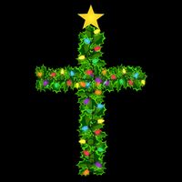 Christmas Tree Holly Cross Cooling Performance Crew T-Shirt