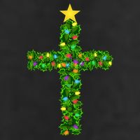 Christmas Tree Holly Cross Adult Drive Performance Visor