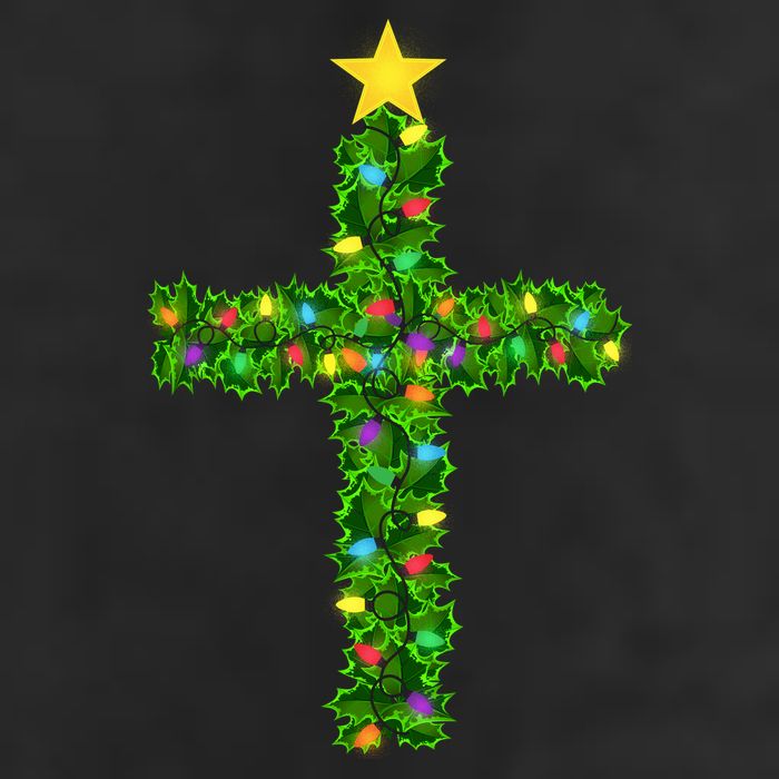 Christmas Tree Holly Cross Adult Drive Performance Visor