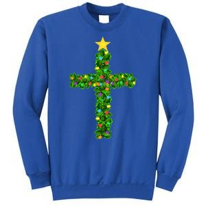 Christmas Tree Holly Cross Sweatshirt