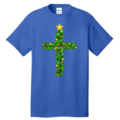 Christmas Tree Holly Cross Tall T-Shirt