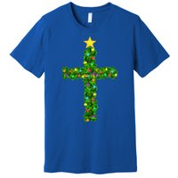 Christmas Tree Holly Cross Premium T-Shirt