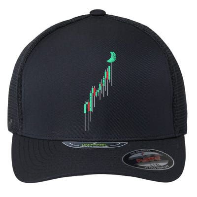 Crypto Trading Hodl Vintage Stock Chart To The Moon Flexfit Unipanel Trucker Cap