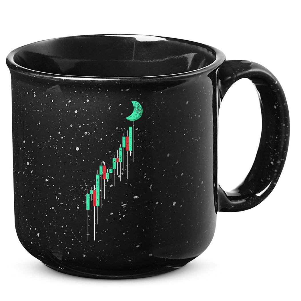 Crypto Trading Hodl Vintage Stock Chart To The Moon 15oz Campfire Ceramic Mug
