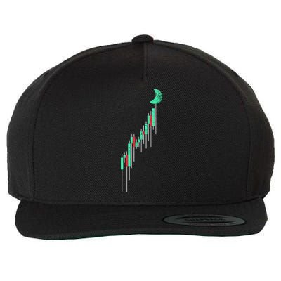 Crypto Trading Hodl Vintage Stock Chart To The Moon Wool Snapback Cap