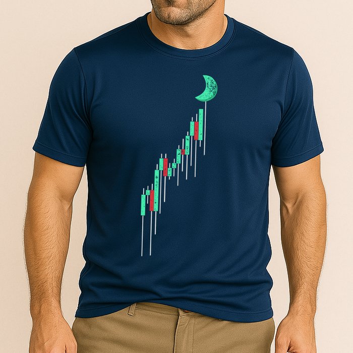 Crypto Trading Hodl Vintage Stock Chart To The Moon Performance Shirt