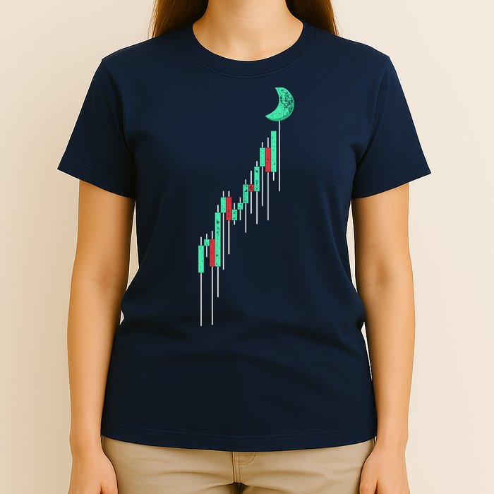 Crypto Trading Hodl Vintage Stock Chart To The Moon T-Shirt