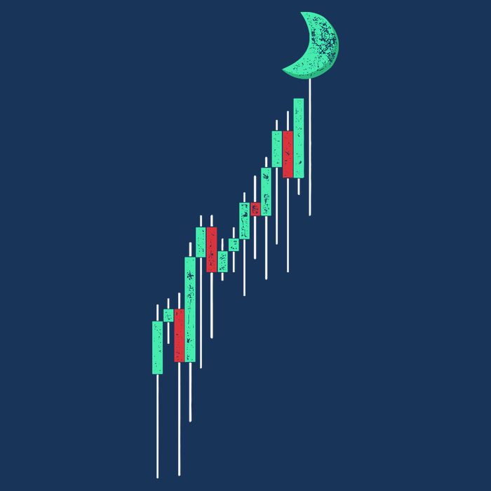 Crypto Trading Hodl Vintage Stock Chart To The Moon T-Shirt