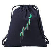 Crypto Trading Hodl Vintage Stock Chart To The Moon Drawstring Bag