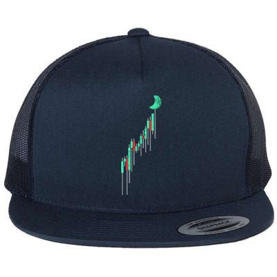 Crypto Trading Hodl Vintage Stock Chart To The Moon Flatbill Hat