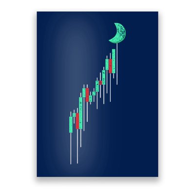 Crypto Trading Hodl Vintage Stock Chart To The Moon Poster