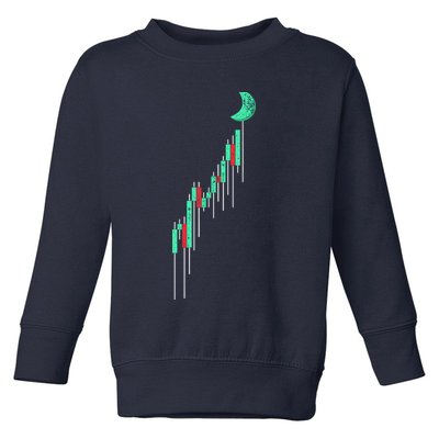 Crypto Trading Hodl Vintage Stock Chart To The Moon Toddler Sweatshirt