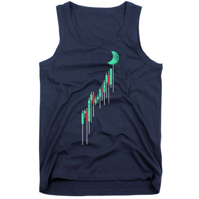Crypto Trading Hodl Vintage Stock Chart To The Moon Tank Top