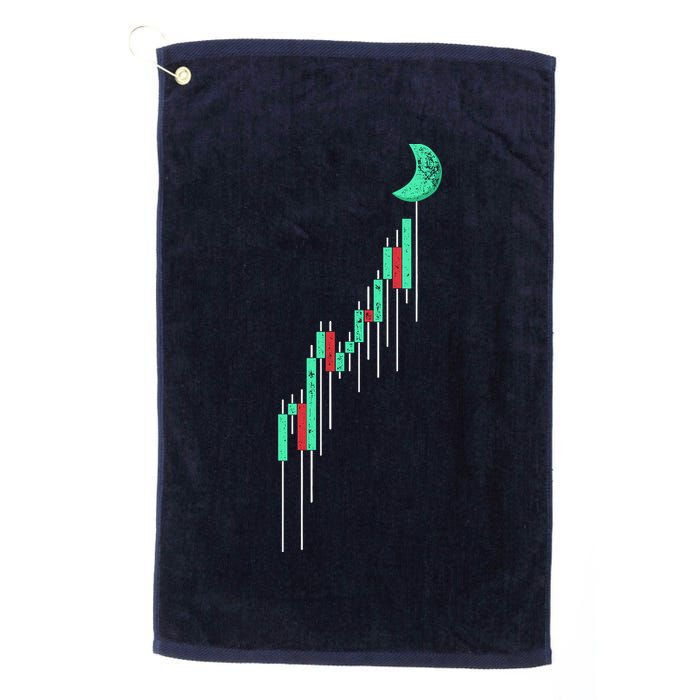 Crypto Trading Hodl Vintage Stock Chart To The Moon Golf Towel