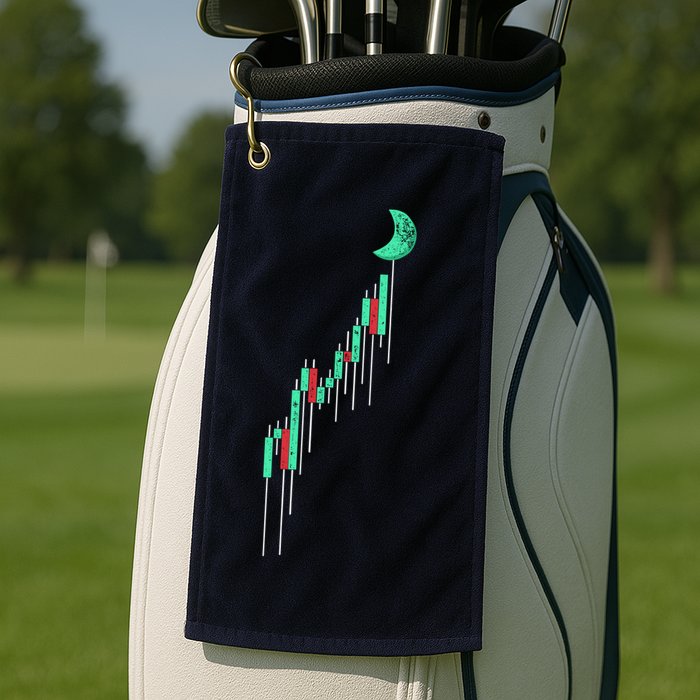 Crypto Trading Hodl Vintage Stock Chart To The Moon Golf Towel