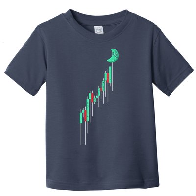 Crypto Trading Hodl Vintage Stock Chart To The Moon Toddler T-Shirt