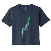 Crypto Trading Hodl Vintage Stock Chart To The Moon Crop Top