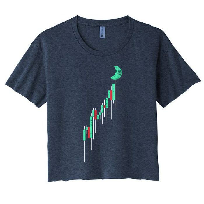 Crypto Trading Hodl Vintage Stock Chart To The Moon Crop Top