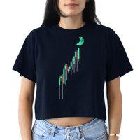 Crypto Trading Hodl Vintage Stock Chart To The Moon Crop Top