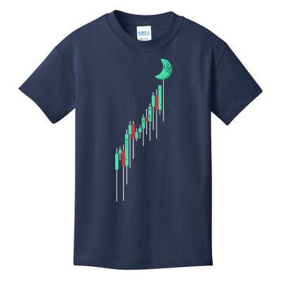 Crypto Trading Hodl Vintage Stock Chart To The Moon Kids T-Shirt