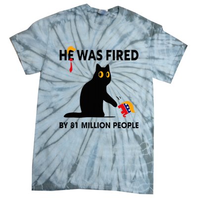 Cat Trump He Was Fired By 81 Million People Kamala Harris Tie-Dye T-Shirt