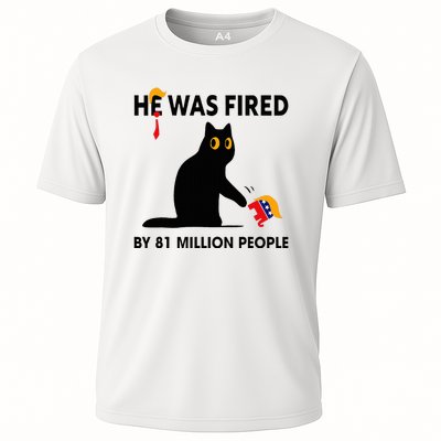 Cat Trump He Was Fired By 81 Million People Kamala Harris Cooling Performance Crew T-Shirt