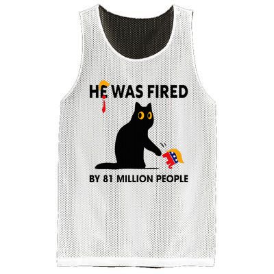 Cat Trump He Was Fired By 81 Million People Kamala Harris Mesh Reversible Basketball Jersey Tank