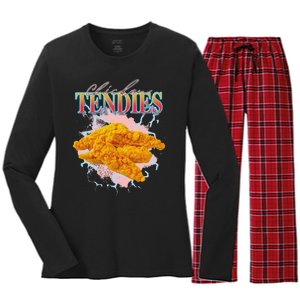 Chicken Tendies Heavy Metal World Hardcore Music Women's Long Sleeve Flannel Pajama Set 