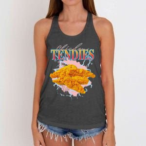 Chicken Tendies Heavy Metal World Hardcore Music Women's Knotted Racerback Tank