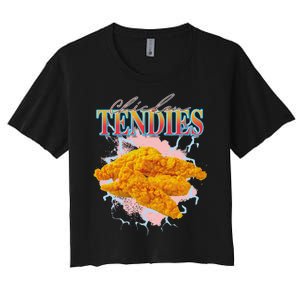 Chicken Tendies Heavy Metal World Hardcore Music Women's Crop Top Tee