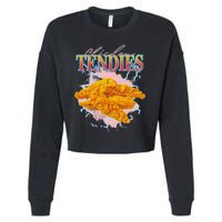 Chicken Tendies Heavy Metal World Hardcore Music Cropped Pullover Crew