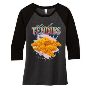 Chicken Tendies Heavy Metal World Hardcore Music Women's Tri-Blend 3/4-Sleeve Raglan Shirt