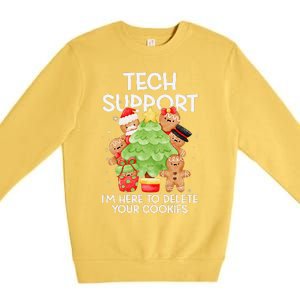 Christmas Techsupport Here To Delete Cookies Xmas Premium Crewneck Sweatshirt