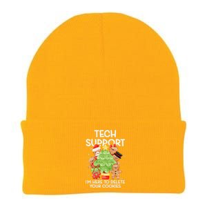 Christmas Techsupport Here To Delete Cookies Xmas Knit Cap Winter Beanie