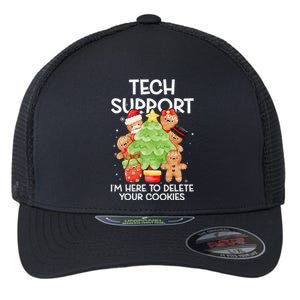 Christmas Techsupport Here To Delete Cookies Xmas Flexfit Unipanel Trucker Cap