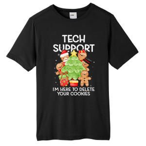 Christmas Techsupport Here To Delete Cookies Xmas Tall Fusion ChromaSoft Performance T-Shirt