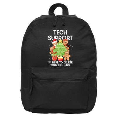 Christmas Techsupport Here To Delete Cookies Xmas 16 in Basic Backpack
