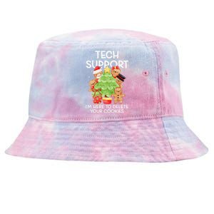 Christmas Techsupport Here To Delete Cookies Xmas Tie-Dyed Bucket Hat