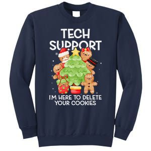 Christmas Techsupport Here To Delete Cookies Xmas Sweatshirt