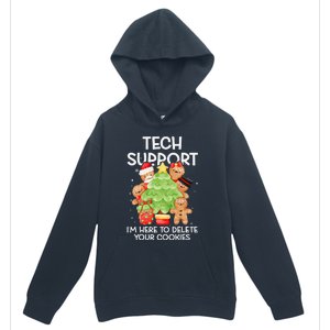 Christmas Techsupport Here To Delete Cookies Xmas Urban Pullover Hoodie