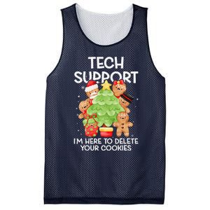 Christmas Techsupport Here To Delete Cookies Xmas Mesh Reversible Basketball Jersey Tank