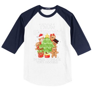 Christmas Techsupport Here To Delete Cookies Xmas Baseball Sleeve Shirt