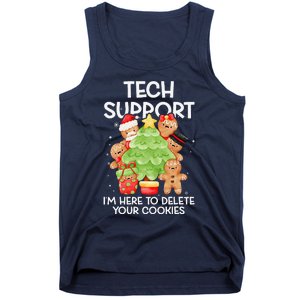 Christmas Techsupport Here To Delete Cookies Xmas Tank Top