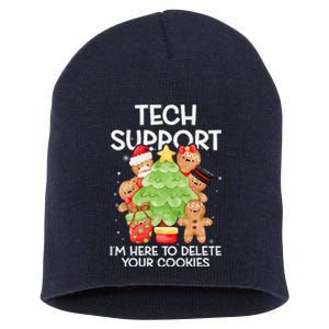 Christmas Techsupport Here To Delete Cookies Xmas Short Acrylic Beanie