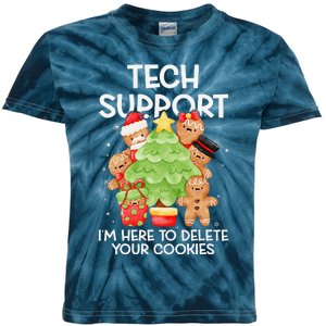 Christmas Techsupport Here To Delete Cookies Xmas Kids Tie-Dye T-Shirt