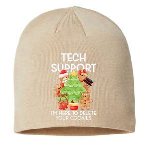 Christmas Techsupport Here To Delete Cookies Xmas Sustainable Beanie